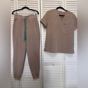 SET. - Figs Medium Bone color Catalina top, Zamora jogger